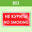 ���� �No smoking! �� �������, B53 (������, 300�150 ��)